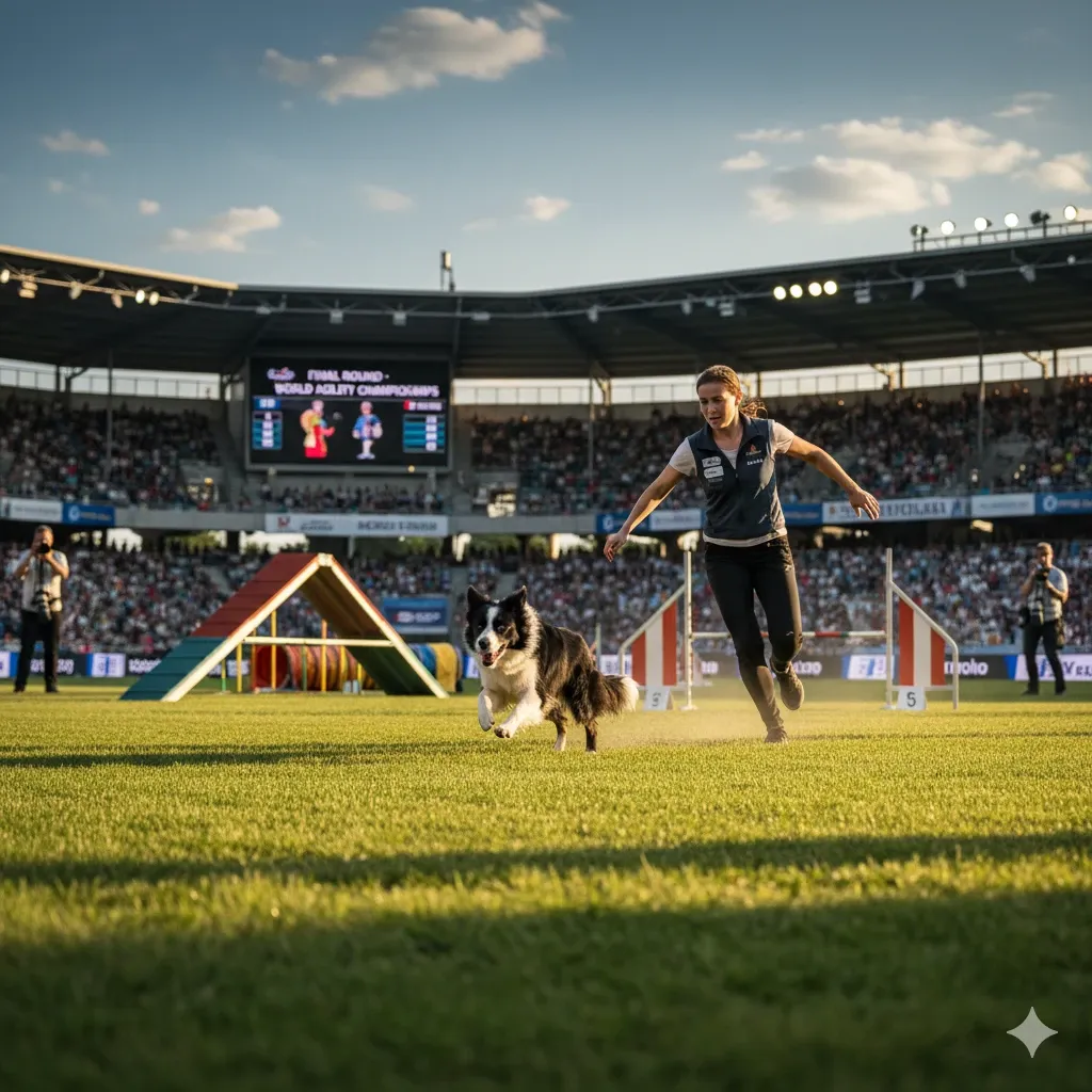 Un campo di addestramento per Agility a Roma, con ostacoli a norma e ampi spazi verdi.