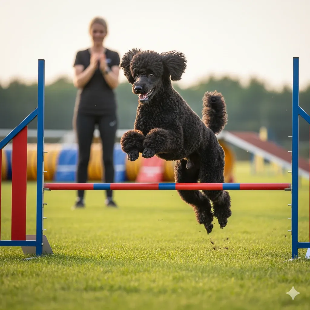 Il Barbone porta eleganza e intelligenza sul campo di Agility Dog